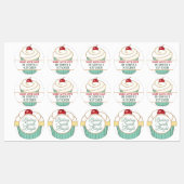 Gemaakt met liefde cupcake gepersonaliseerd labels (Vel)
