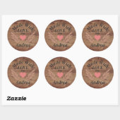 Gemaakt met Liefde Custom Name Ronde Sticker (Vel)