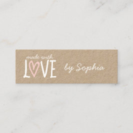 Gemaakt met liefde Custom Name & Social Media Mini Visitekaartje