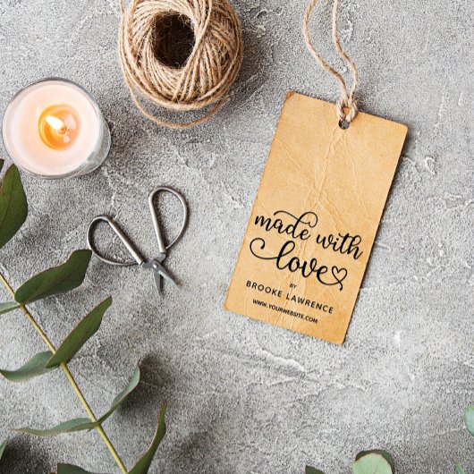 Gemaakt met Liefde Cute Heart Script Rubberstempel