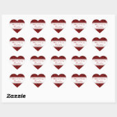 Gemaakt met liefde door aanpasbare rozen hartlabel hart sticker (Vel)
