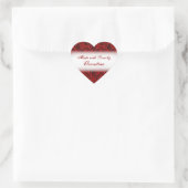 Gemaakt met liefde door aanpasbare rozen hartlabel hart sticker (Tas)