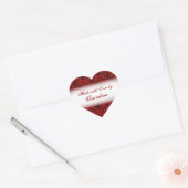 Gemaakt met liefde door aanpasbare rozen hartlabel hart sticker (Envelop)