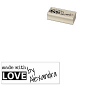 Gemaakt met liefde door eenvoudige stijlvolle aang rubberstempel (Gestempeld)
