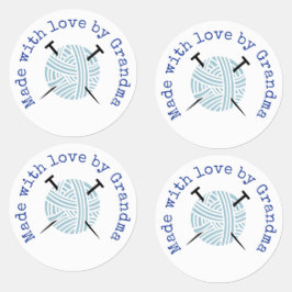 Gemaakt met liefde door Grandma Knitting Custom Labels