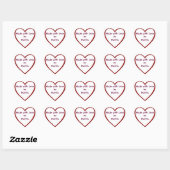 Gemaakt met liefde door jou - Heart Stickers (Vel)