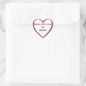 Gemaakt met liefde door jou - Heart Stickers (Tas)