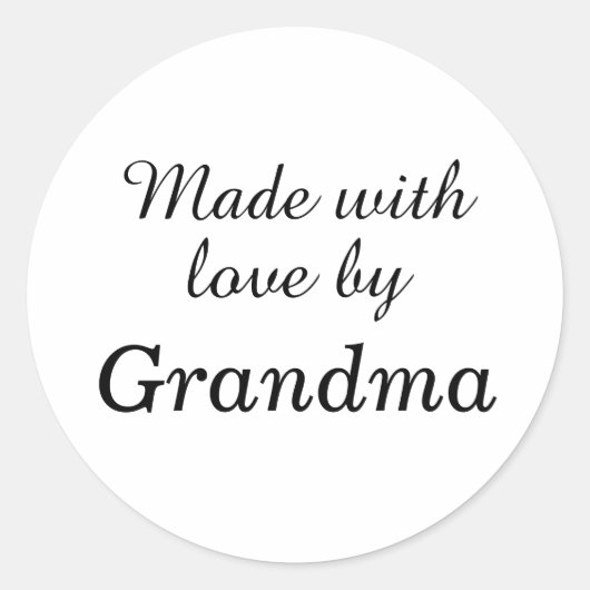 Gemaakt met liefde door oma stickers (Voorkant)