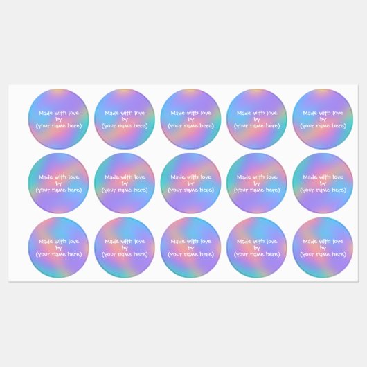 Gemaakt met liefde door persoonlijke labels (Vel)