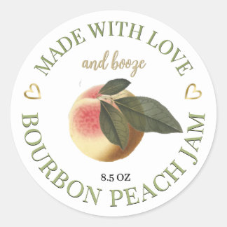 Gemaakt met Liefde en Drank - Bourbon Perzikjam La Ronde Sticker