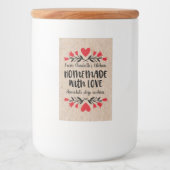 Gemaakt met Liefde Eten en Drank Label Set Voedselcontainer Etiket (Voorkant)