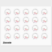 Gemaakt met liefde Floral Ronde Sticker (Vel)