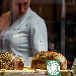 Gemaakt met liefde Gepersonaliseerd Hart Zelfgemaa Ronde Sticker