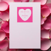 Gemaakt met liefde, gepersonaliseerd hart zelfinktende stempel