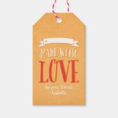 Gemaakt met Liefde Gepersonaliseerde Gift Labels Cadeaulabel (Voorkant)