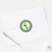 Gemaakt met liefde Gepersonaliseerde Guyana-vlag G Ronde Sticker (Envelop)