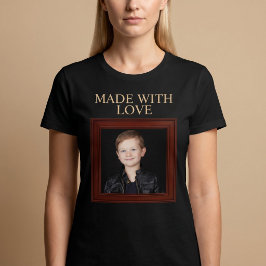 GEMAAKT MET LIEFDE Gepersonaliseerde kinderfoto T-shirt