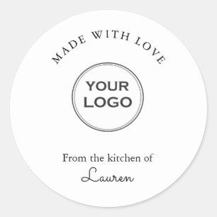 Gemaakt met liefde Gepersonaliseerde Logo sticker