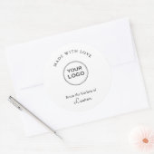 Gemaakt met liefde Gepersonaliseerde Logo sticker (Envelop)