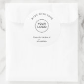 Gemaakt met liefde Gepersonaliseerde Logo sticker (Tas)