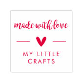 Gemaakt met liefde, handelsnaam, hart  zelfinktende stempel (Design)