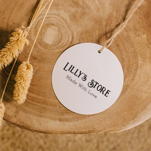 Gemaakt met Liefde Handgemaakte Store Chique Typog Rubberstempel