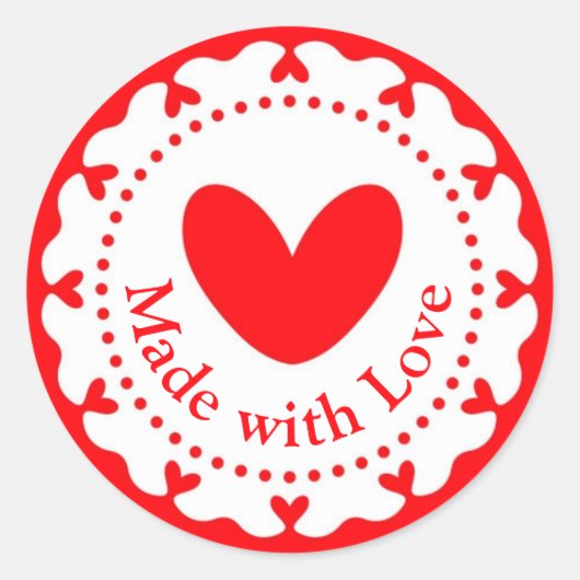 Gemaakt met liefde Handgemaakte Zelfgemaakte Label (Voorkant)