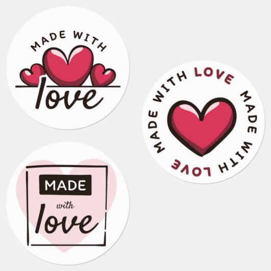Gemaakt Met Liefde Hart Labels (Groep)