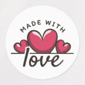 Gemaakt Met Liefde Hart Labels (Design 1)