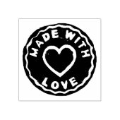 Gemaakt met liefde hart symbool rubber stempel slo (Afrduk)