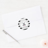 Gemaakt met Liefde Herten Hoofd w / Bloemen & Berg Ronde Sticker (Envelop)