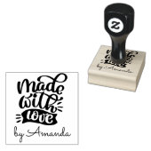 Gemaakt met Liefde Houten Stempel (Gestempeld)
