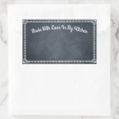 Gemaakt met liefde in mijn keuken Blackboard Stick Rechthoekige Sticker (Tas)