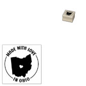Gemaakt met liefde in Ohio Rubberstempel (Gestempeld)
