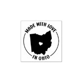 Gemaakt met liefde in Ohio Rubberstempel (Afrduk)