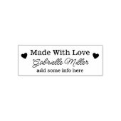 Gemaakt met liefde kalligrafie naam  zelfinktende stempel (Design)