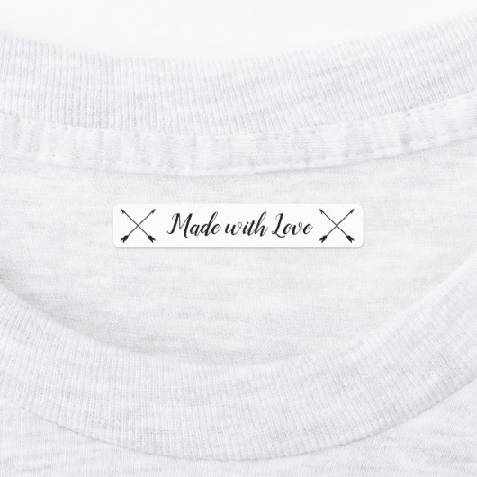 Gemaakt met Liefde kinder Kleding Labels, pijlen Labels (Aangebracht)