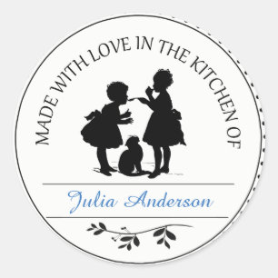 Gemaakt met liefde kinderen ronde sticker