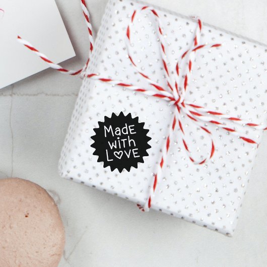 Gemaakt met liefde, kleine bedrijven, rubberstempel