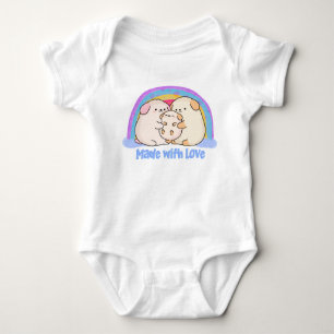 Gemaakt met Liefde Knuffel Familie Puppies Romper