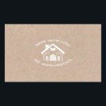 Gemaakt met Liefde Kraft Christmas House Sticker<br><div class="desc">Een kraftpapier en witte Scandinavische kerst huis sticker met de woorden Made with love. Personaliseer het met je familienaam. Plezier voor uw zelfgemaakte of handgemaakte kerstbuurttraktaties en geschenken,  of voor uw ambachtelijke bedrijf. Ontworpen voor u door Blackberry Boulevard.</div>