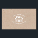 Gemaakt met Liefde Kraft Christmas House Sticker<br><div class="desc">Een kraftpapier en witte Scandinavische kerst huis sticker met de woorden Made with love. Personaliseer het met je familienaam. Plezier voor uw zelfgemaakte of handgemaakte kerstbuurttraktaties en geschenken,  of voor uw ambachtelijke bedrijf. Ontworpen voor u door Blackberry Boulevard.</div>