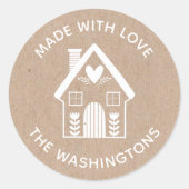 Gemaakt met Liefde Kraft Christmas House Sticker (Voorkant)