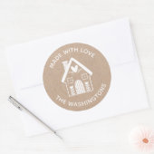 Gemaakt met Liefde Kraft Christmas House Sticker (Envelop)