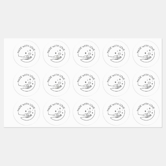 Gemaakt met liefde labels (Vel)