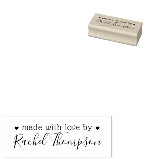 Gemaakt met Liefde Leuke Harten Arts & Crafts Rubberstempel (Gestempeld)
