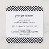 GEMAAKT MET LIEFDE leuke verpakking chevron] zwart Vierkante Visitekaartje (Achterkant)