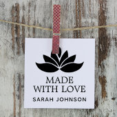 Gemaakt met Liefde Lotus Flower op maat Rubberstempel