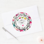 Gemaakt met liefde macarons gebak keuken bakken ronde sticker (Envelop)