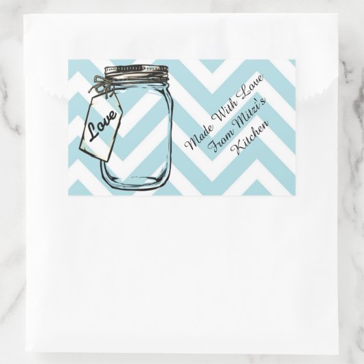 Gemaakt met liefde mason jar sticker (Tas)